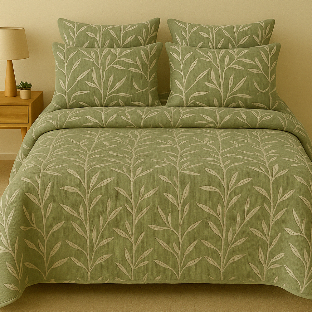 Amber Bedcover -Green Canopy