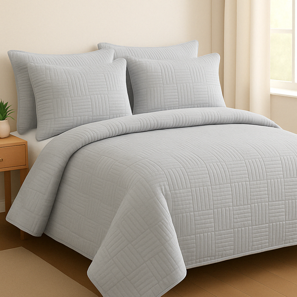 Estella Bedcover- Steel Stitch