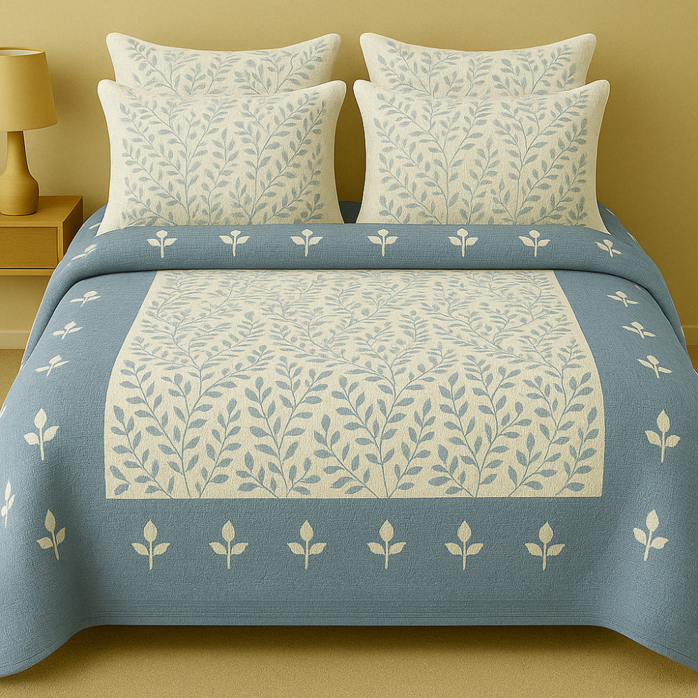 Camden Bedcover -Blue Botanique