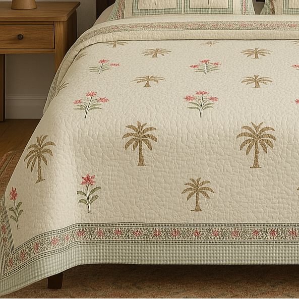 Jaipuri Quilt - Palms