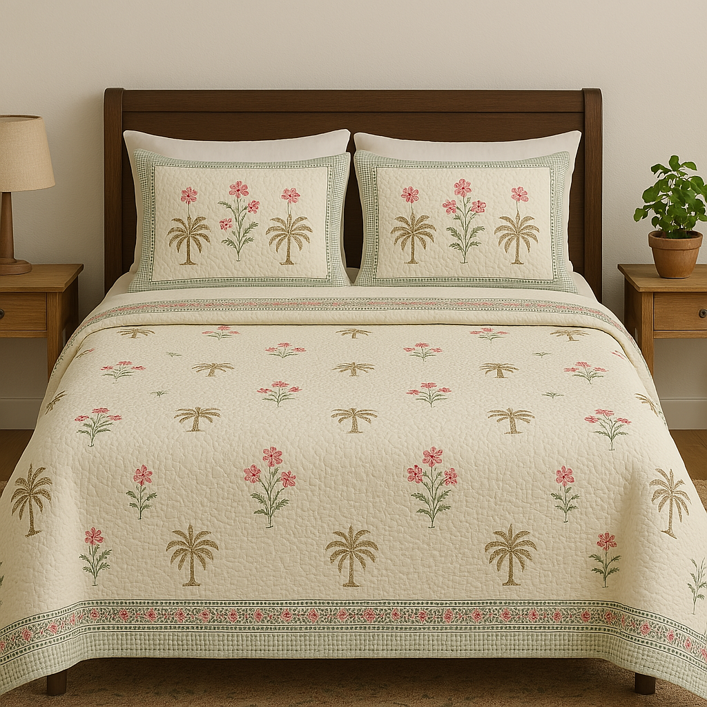 Jaipuri Quilt - Palms