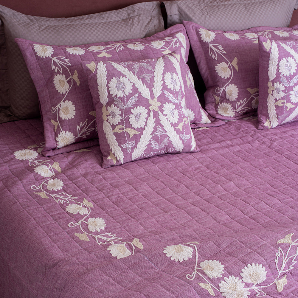 Bailey Bedcover Set- Mauve