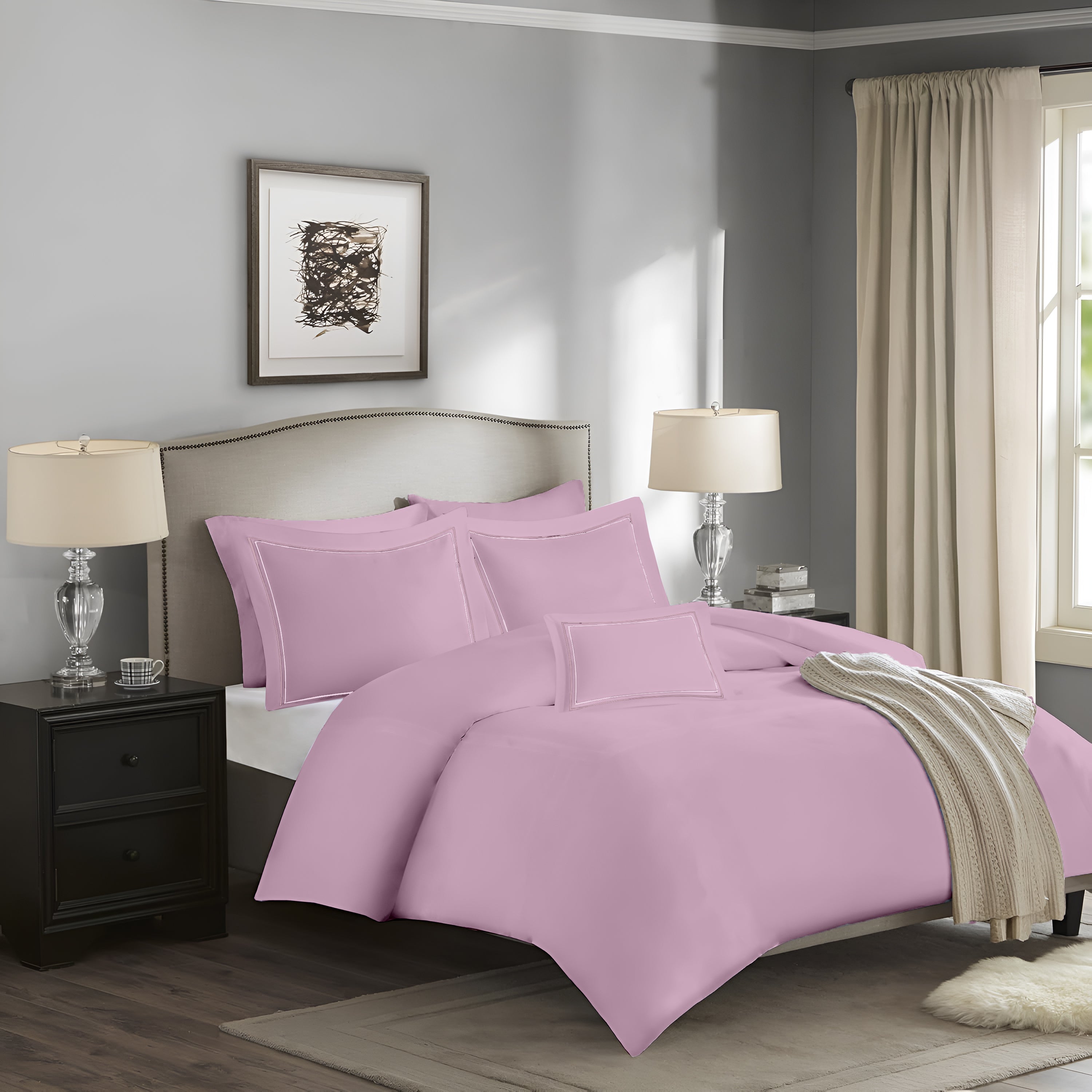 Manhattan Bedsheet Set- Dyed- English Rose
