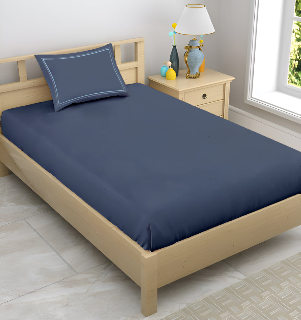 Manhattan Bedsheet Set- Dyed- Ink Blue