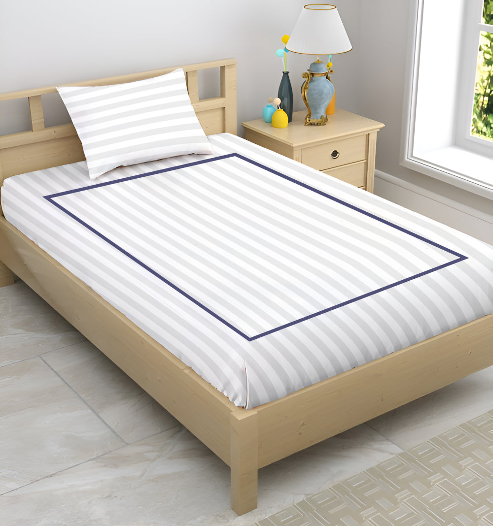 300 TC Satin Stripe - Manhattan Duvet Cover