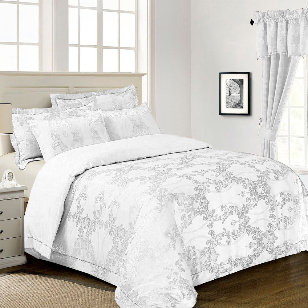 400 TC Parisian Jacquard Bedsheet - White