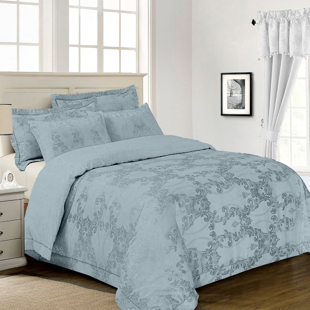 400 TC Parisian Jacquard Bedsheet - Powder Blue