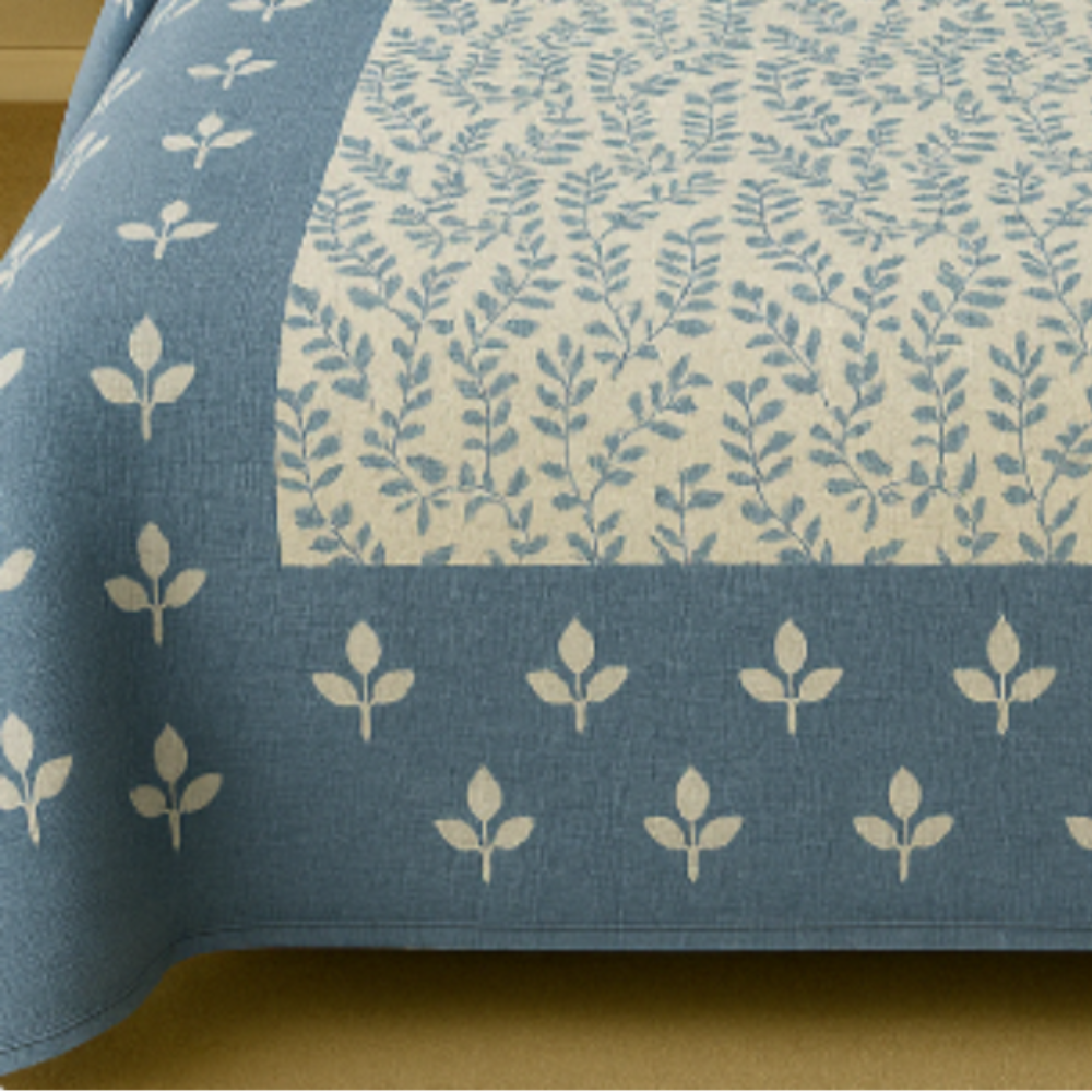 Camden Bedcover -Blue Botanique