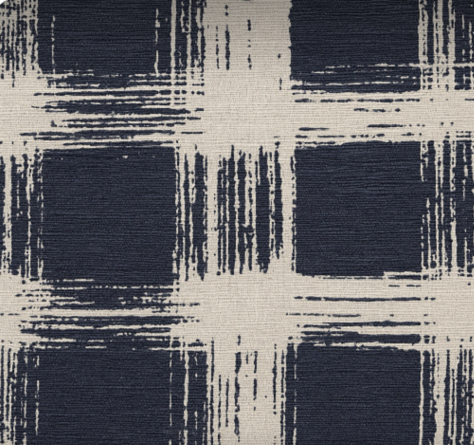 Amber Bedcover -Indigo Grid