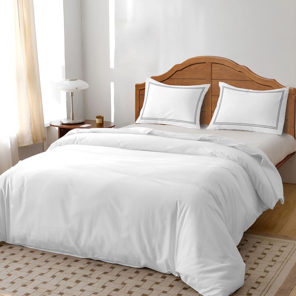 1200TC Plain - Verbier Snow Cotton Bedsheet