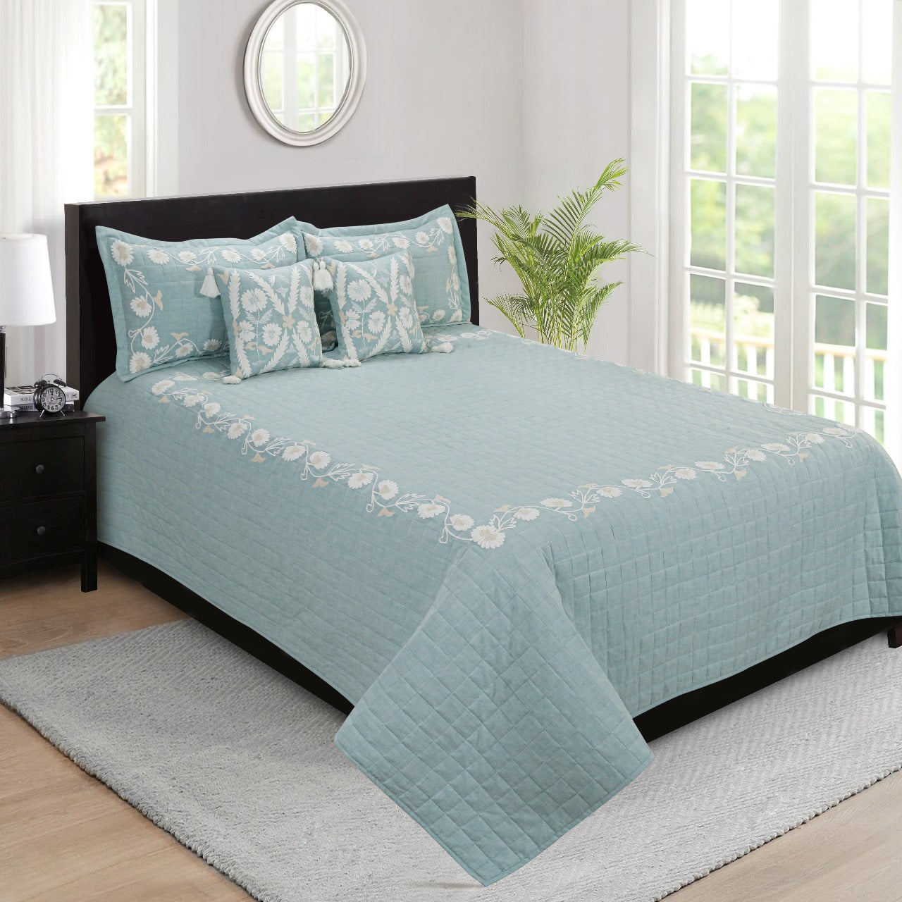 Bailey Bedcover Set- Mint